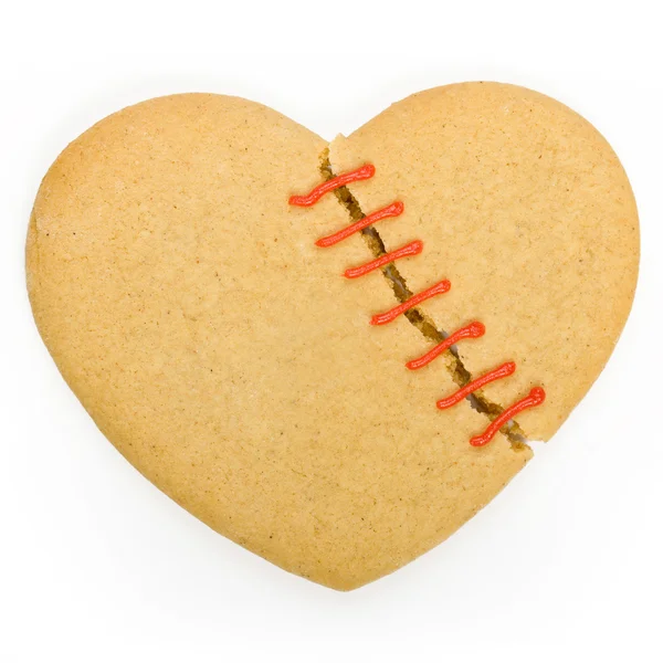 Brustet hjärta cookie — Stockfoto