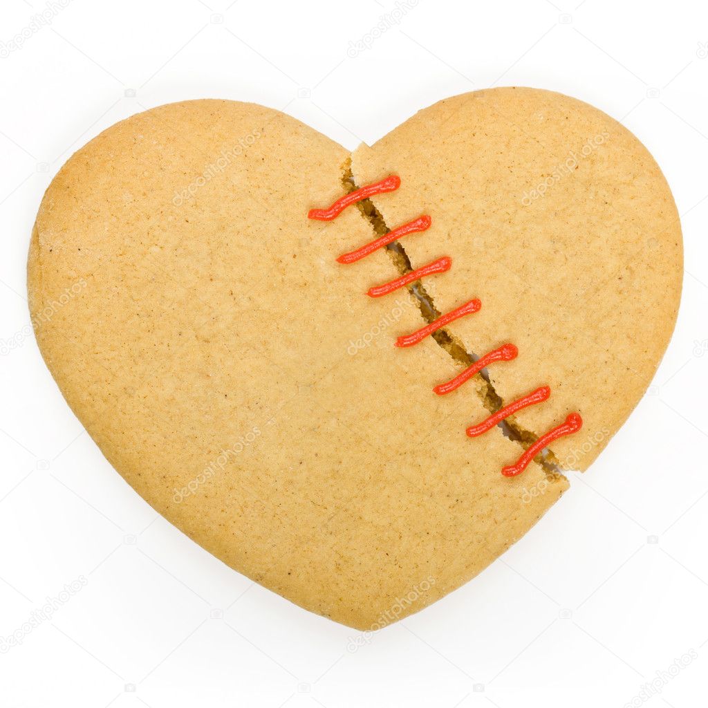 Broken heart cookie