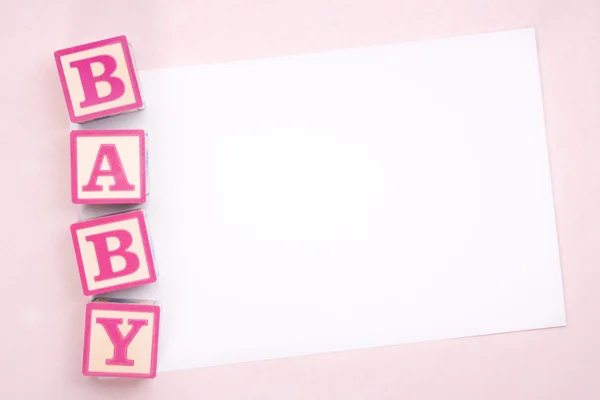 Blank baby announcement — Stock Photo, Image