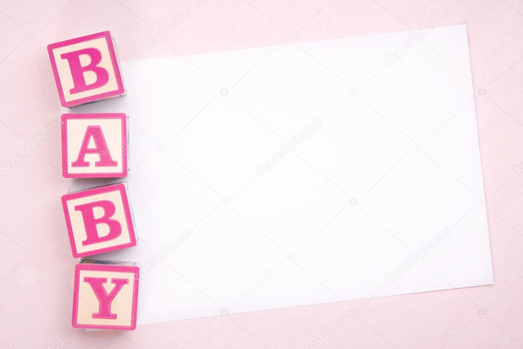 Blank baby announcement
