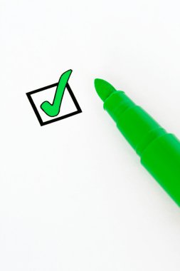 Green check-box clipart