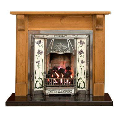 Pine fireplace clipart