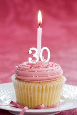 Thirtieth birthday cupcake clipart