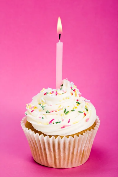 生日纸杯蛋糕 — 图库照片
