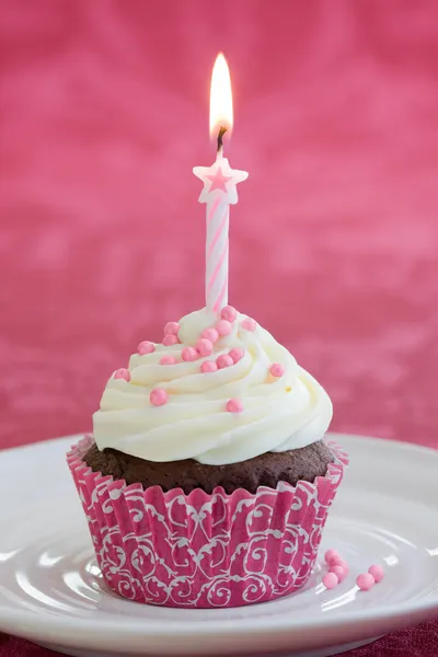 生日纸杯蛋糕 — 图库照片