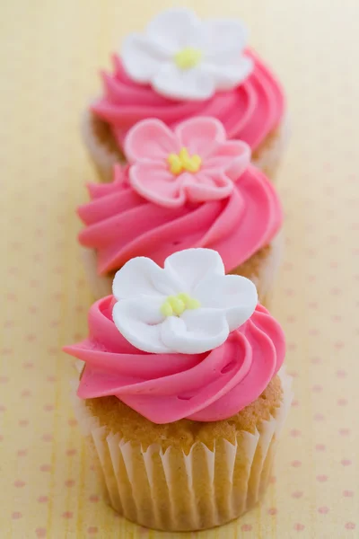 Mini cupcakes de flores — Foto de Stock