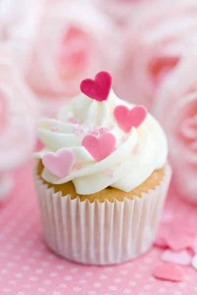 Sevgililer cupcake — Stok fotoğraf