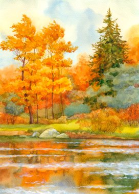 Autumn wood clipart