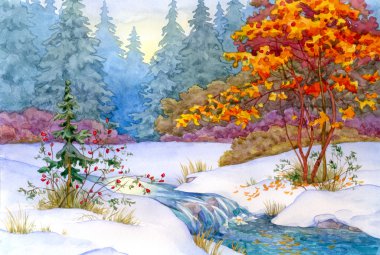 Winter Forest clipart