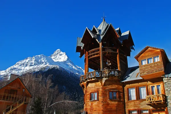 stock image Ski hotel in winter resort