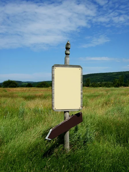 stock image SIGN ON FIELD