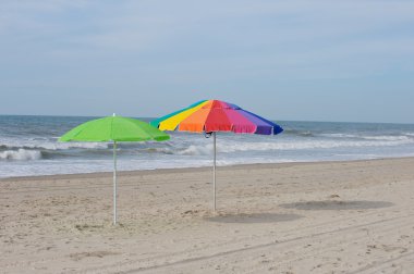 Colorful Beach Umbrellas clipart