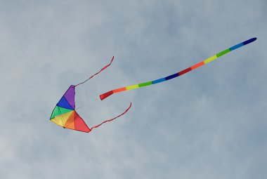 Rainbow kite clipart