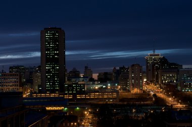 City of Richmond Virginia at night. clipart