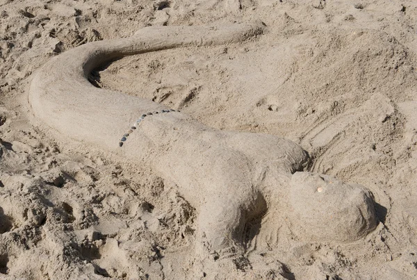 stock image Sand art sculpture of a merman