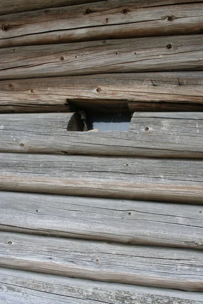 Pared de cabaña de madera —  Fotos de Stock