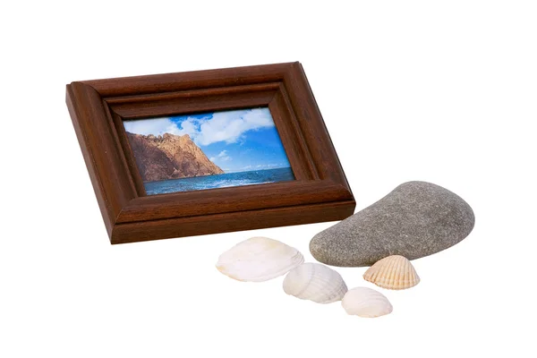 Photography in the frame and shell — Stock Photo, Image