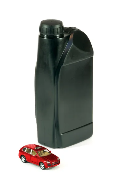 Fahrzeug und Kanister aus dem Motoröl — Stockfoto
