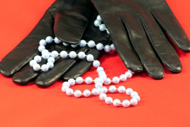 Gloves and beads clipart