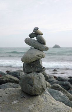 Balancing rocks sculpture clipart