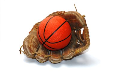 Baseball miit and basketball clipart