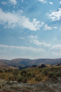 Sagebrush steppe in Eastern Washington clipart