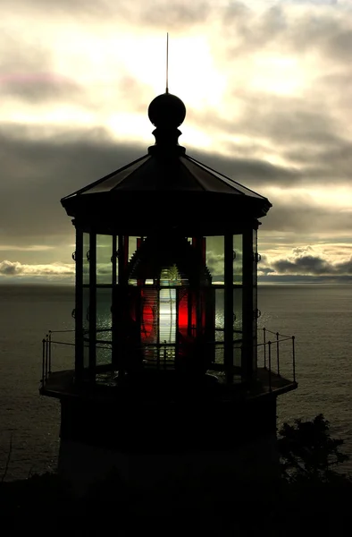 Cape meares Leuchtturm bei Sonnenuntergang — Stockfoto