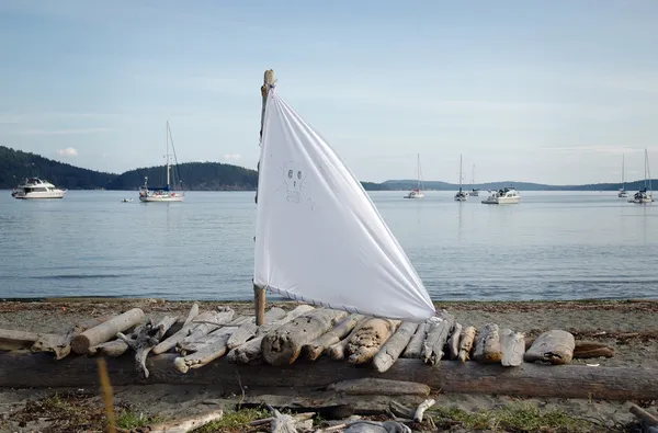 Barca in legno di latifoglie — Foto Stock