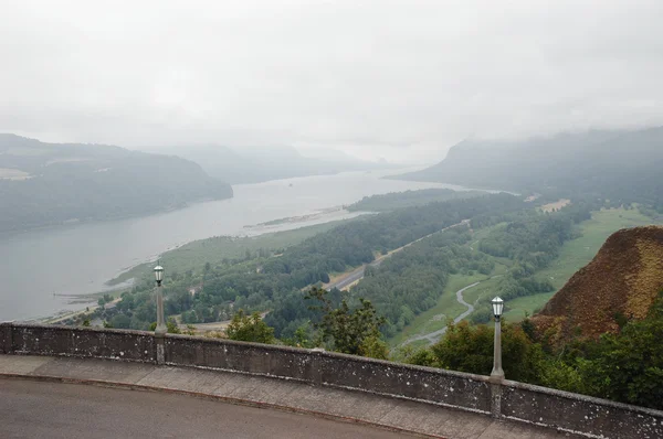 Stock image Fog over Columbia River Gorge