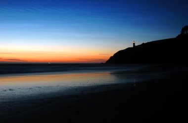 North Head Lighthouse at dusk clipart