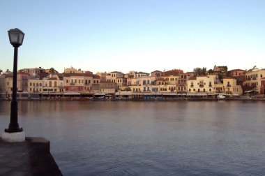 Chania in the morning clipart