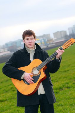 Just a good guy with a guitar clipart