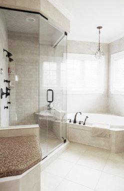 Upscale Bathroom Interior clipart