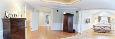 Panoramic Master Suite Interior clipart