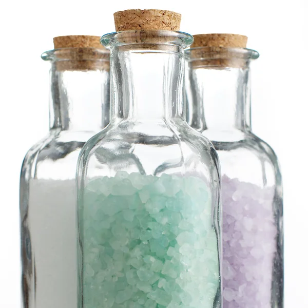 Barevné koupelová sůl — Stock fotografie