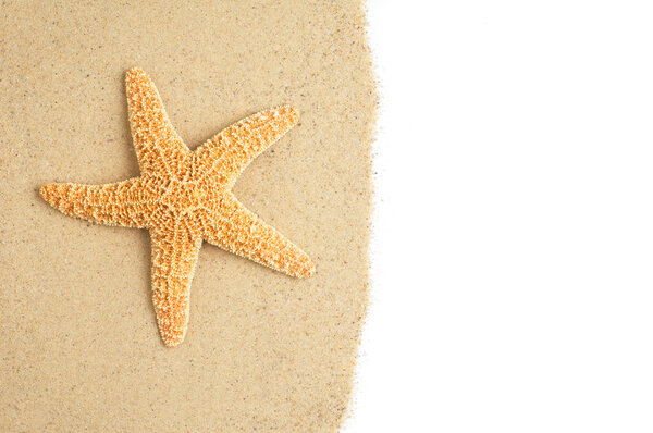 Beach Scene on White