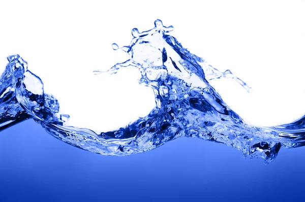 Água azul contra branco — Fotografia de Stock