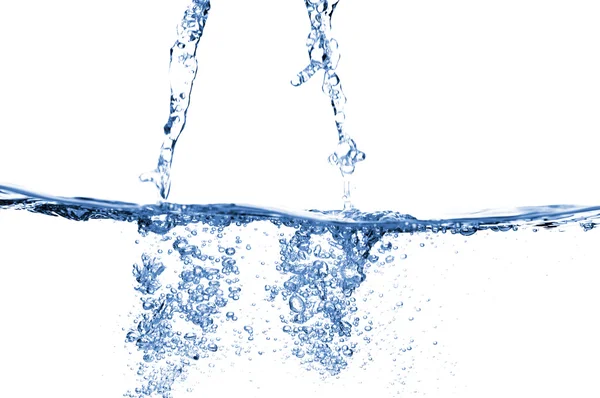 Klart vatten mot vit — Stockfoto