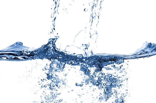 Helder water tegen Wit — Stockfoto
