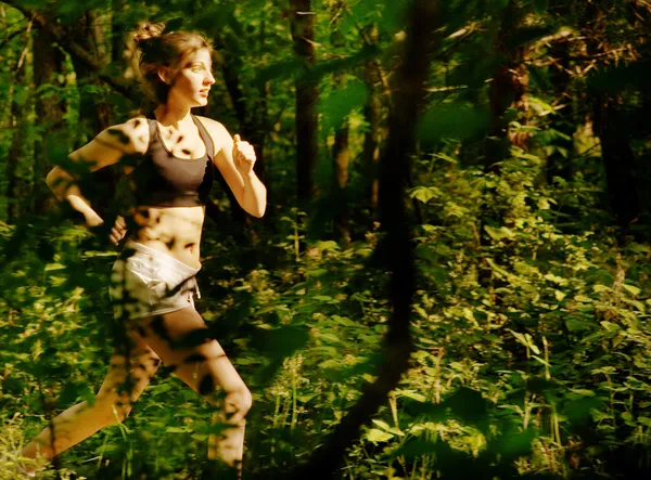 Žena stezka běžec — Stock fotografie