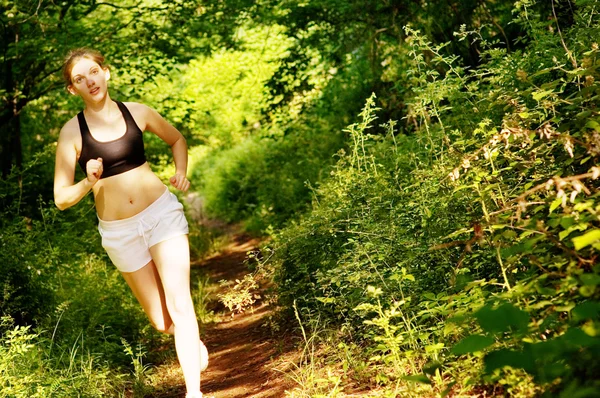 Kadın iz runner — Stok fotoğraf