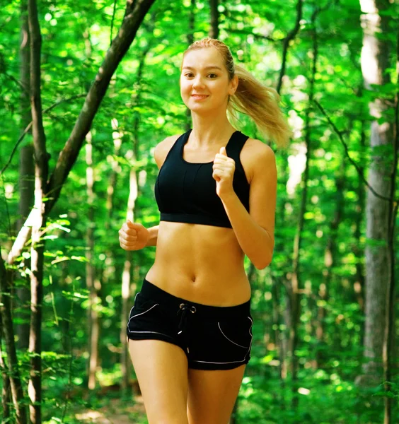 Blonde Woman Exercising — Stock Photo, Image