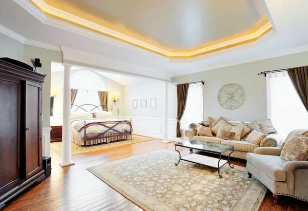 Luxe master suite interieur — Stockfoto