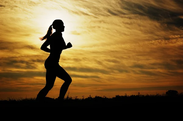Sonnenuntergangsläufer — Stockfoto