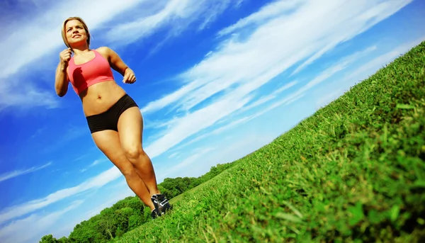 Běžec žena — Stock fotografie