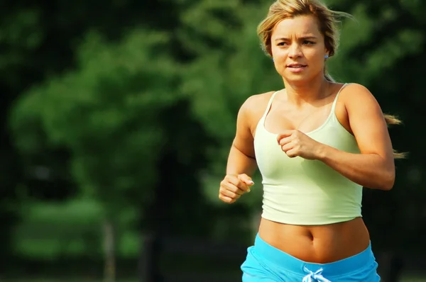 Kobieta jogger — Zdjęcie stockowe