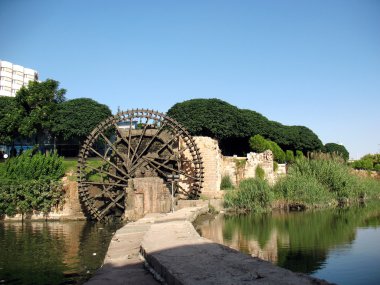 Hama, one of the famose water-wheels clipart