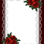 Red Roses Border invitation — Stock Photo © Irisangel #2158917