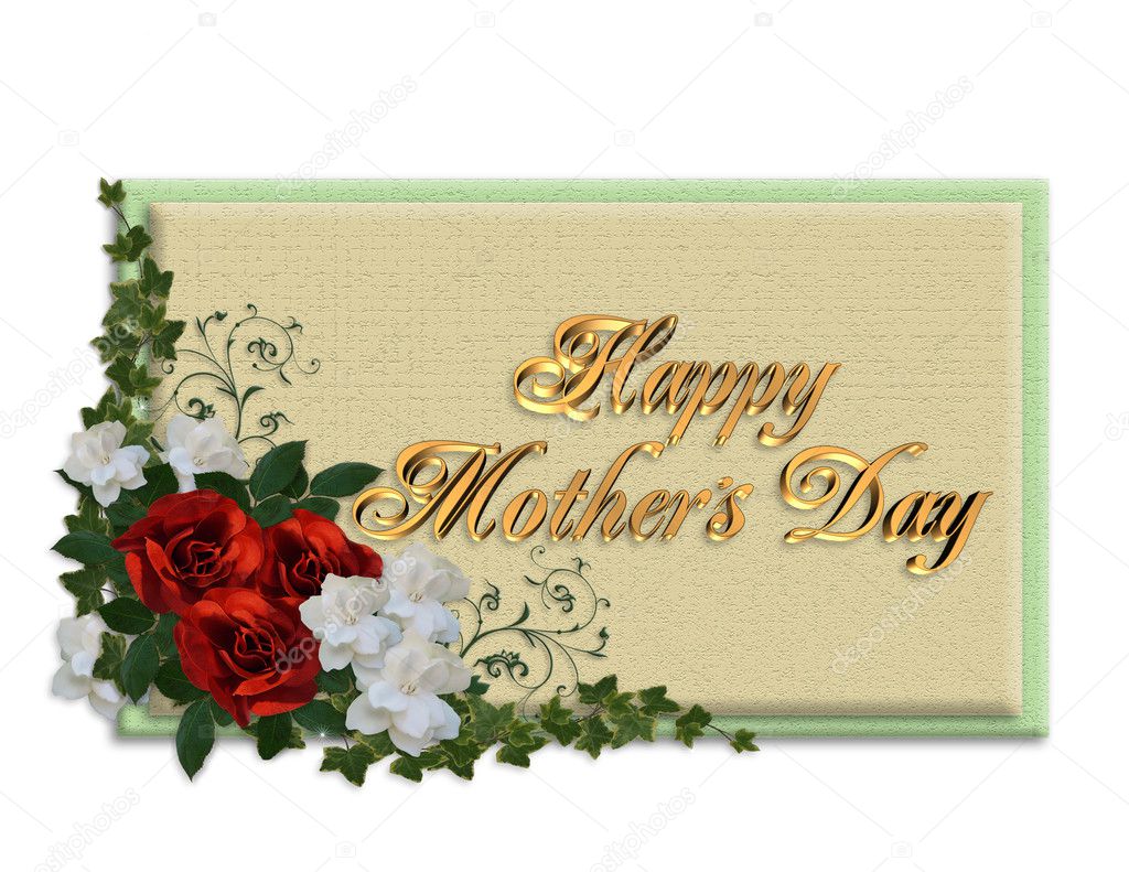 Mothers day card roses \u2014 Stock Photo \u00a9 Irisangel 2053159