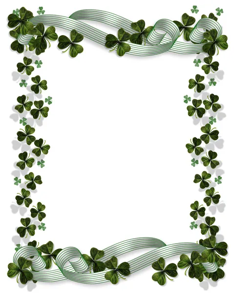 St Patricks Dia Cartão Fronteira — Fotografia de Stock